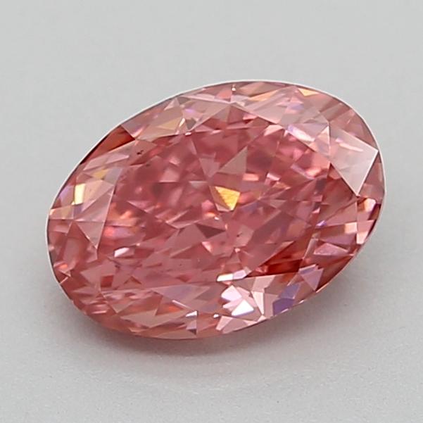 1.08 Ct. Fancy Vivid  Pink Oval Lab Grown Diamond