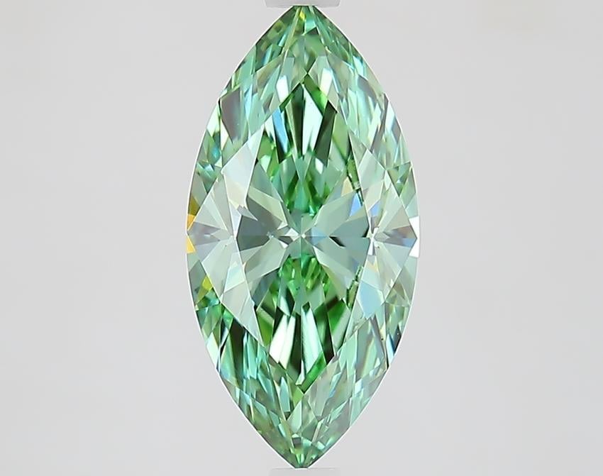 2.10 Ct. Fancy Vivid Green Marquise Lab Grown Diamond