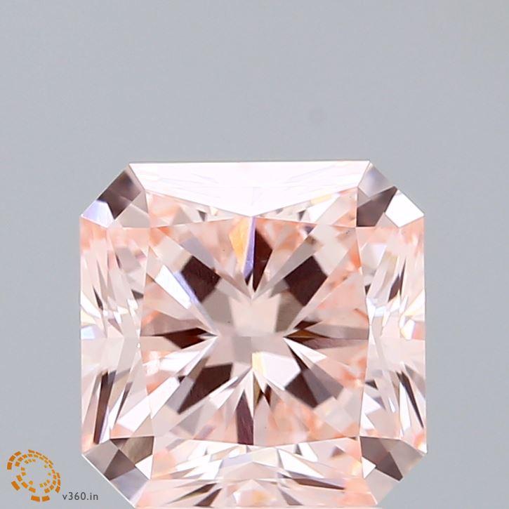 3.10 Ct. Fancy Intense Pink Radiant Lab Grown Diamond