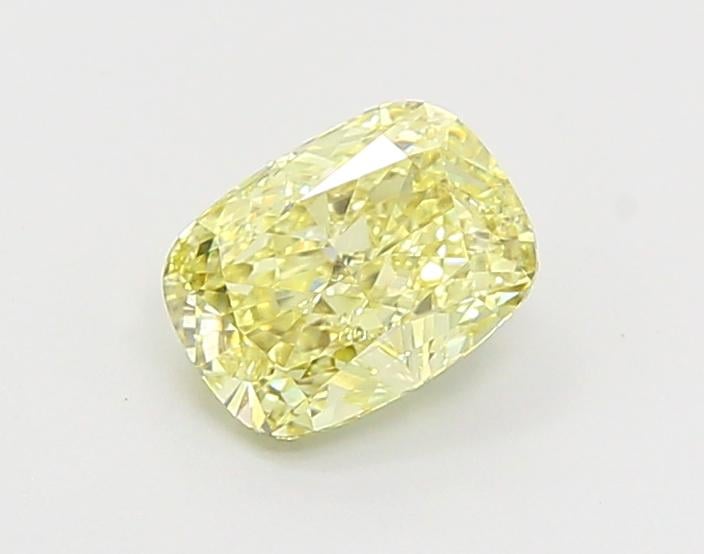 0.87 Ct. Fancy Intense Yellow Cushion Lab Grown Diamond