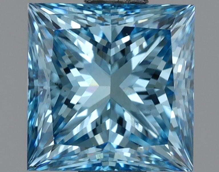 1.51 Ct. Fancy Vivid Blue Princess Lab Grown Diamond