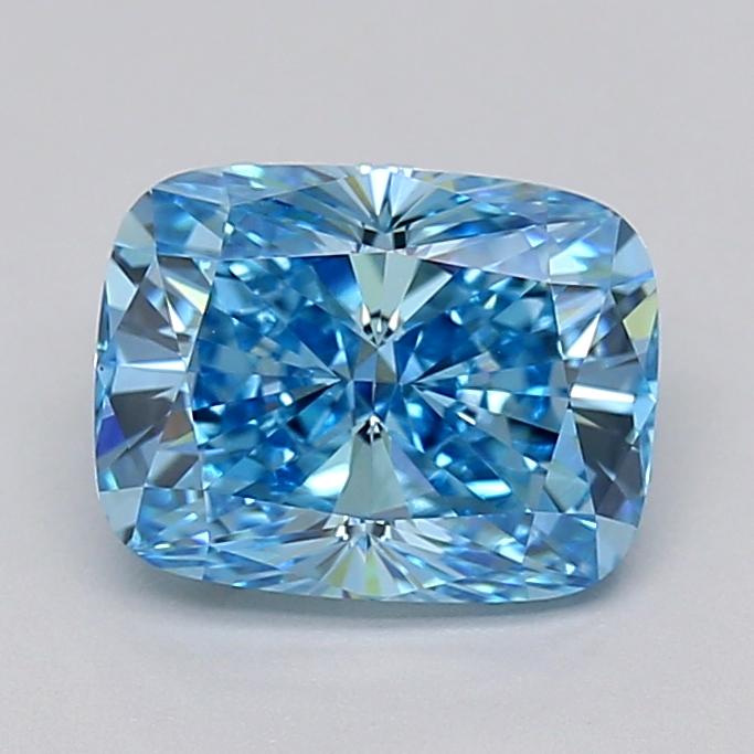 2.04 Ct. Fancy Vivid  Blue Cushion Lab Grown Diamond
