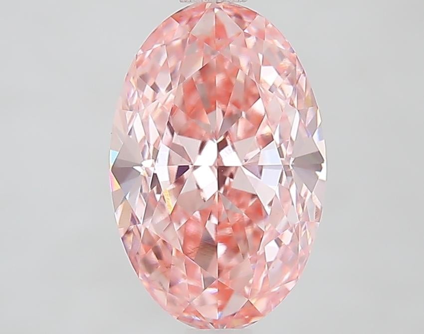2.52 Ct. Fancy Vivid Pink Oval Lab Grown Diamond