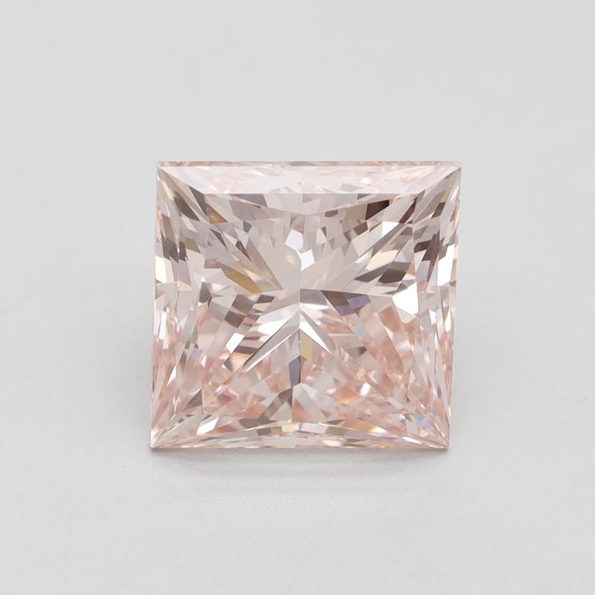 5.51 Ct. Fancy Vivid Pink Princess Lab Grown Diamond