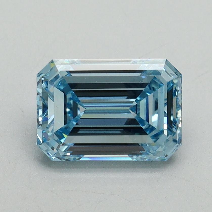 1.51 Ct. Fancy Vivid Blue Emerald Lab Grown Diamond