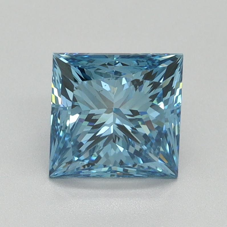 1.51 Ct. Fancy Vivid Blue Princess Lab Grown Diamond