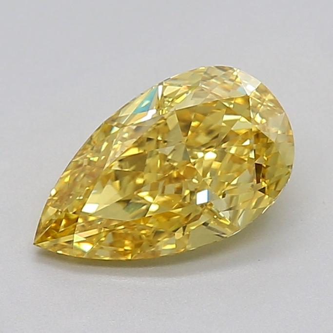 2.09 Ct. Fancy Vivid  Yellow Pear Lab Grown Diamond
