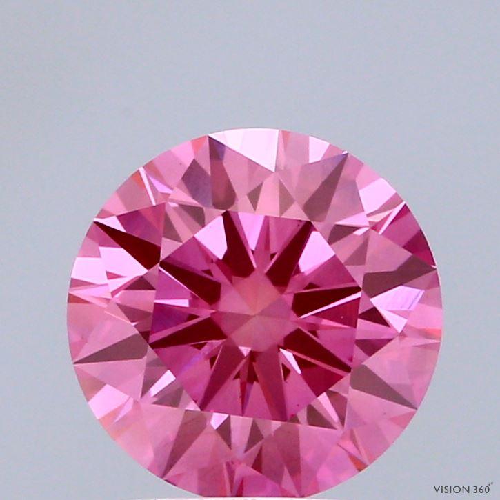 2.09 Ct. Fancy Vivid Pink Round Lab Grown Diamond