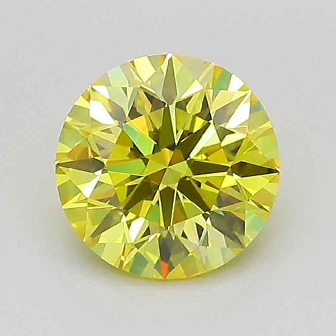 1.05 Ct. Fancy Vivid  Yellow Round Lab Grown Diamond