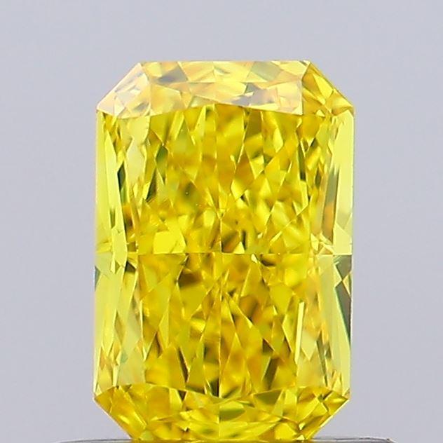 0.76 Ct. Fancy Vivid Yellow Radiant Lab Grown Diamond
