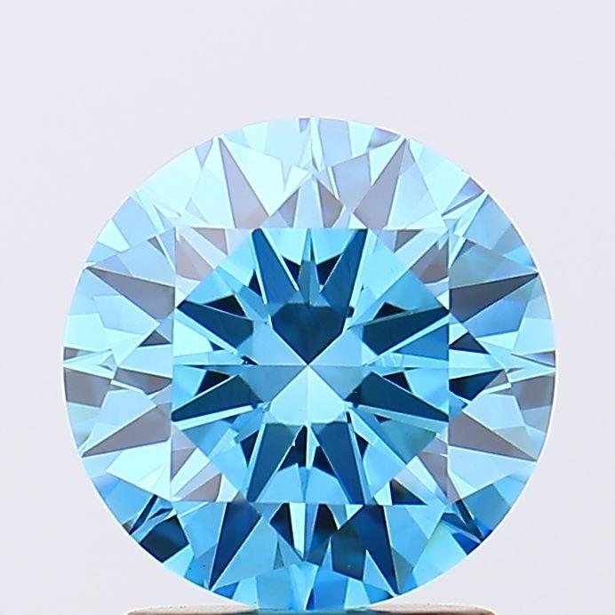 1.86 Ct. Fancy Vivid Blue Round Lab Grown Diamond