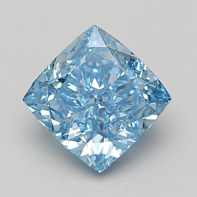 2.07 Ct. Fancy Vivid Blue Cushion Lab Grown Diamond