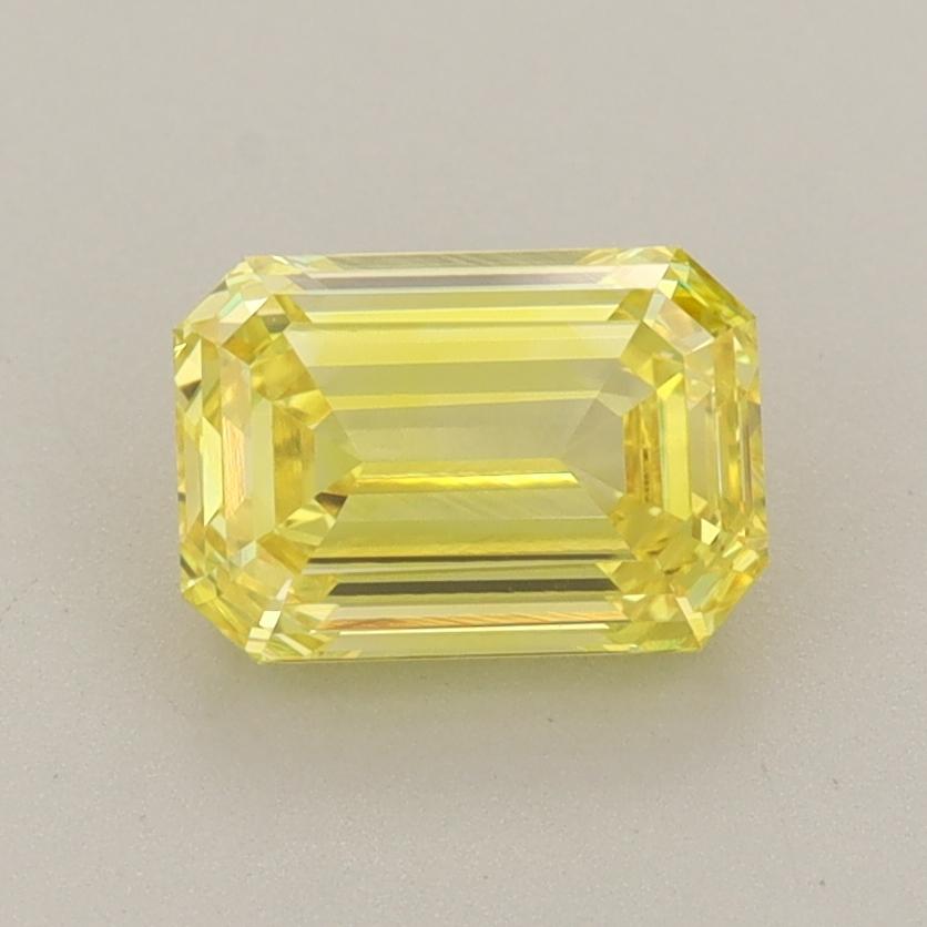 1.33 Ct. Fancy Vivid  Yellow Emerald Lab Grown Diamond