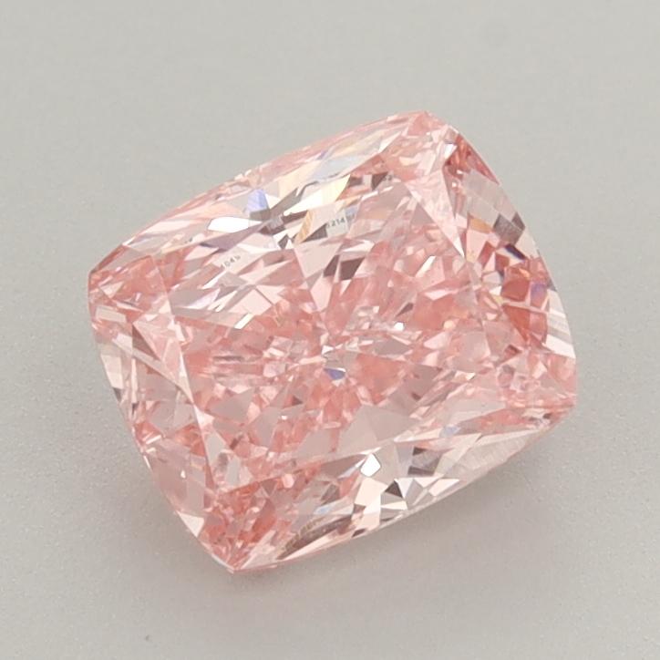 1.56 Ct. Fancy Vivid  Pink Cushion Lab Grown Diamond