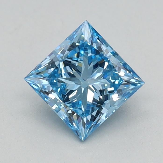 0.49 Ct. Fancy Vivid Blue Princess Lab Grown Diamond