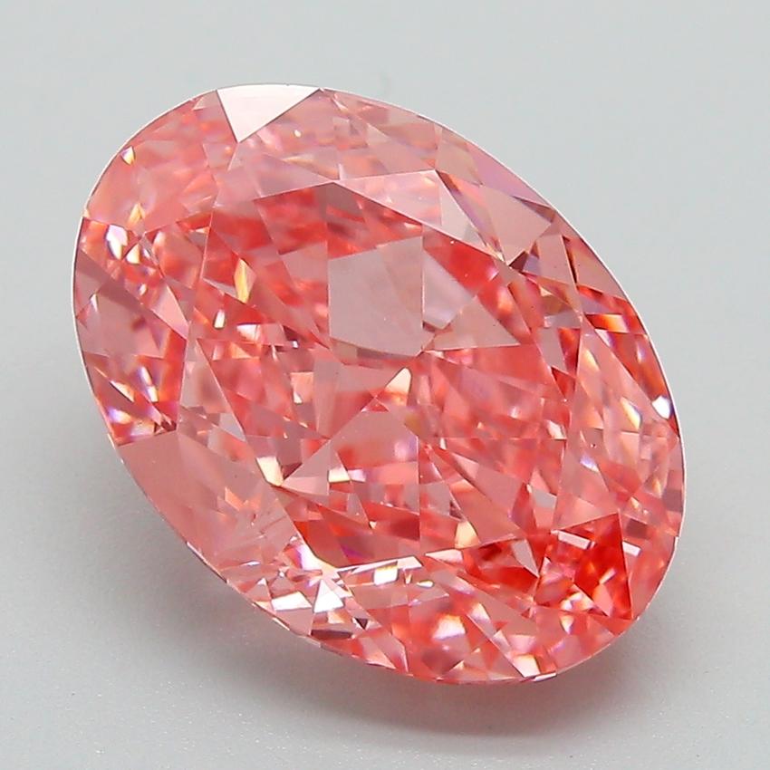 5.16 Ct. Fancy Vivid Pink Oval Lab Grown Diamond