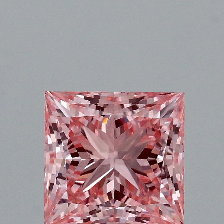 1.66 Ct. Fancy Vivid Pink Princess Lab Grown Diamond