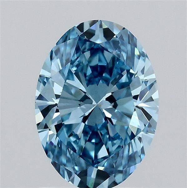 1.53 Ct. Fancy Vivid Blue Oval Lab Grown Diamond