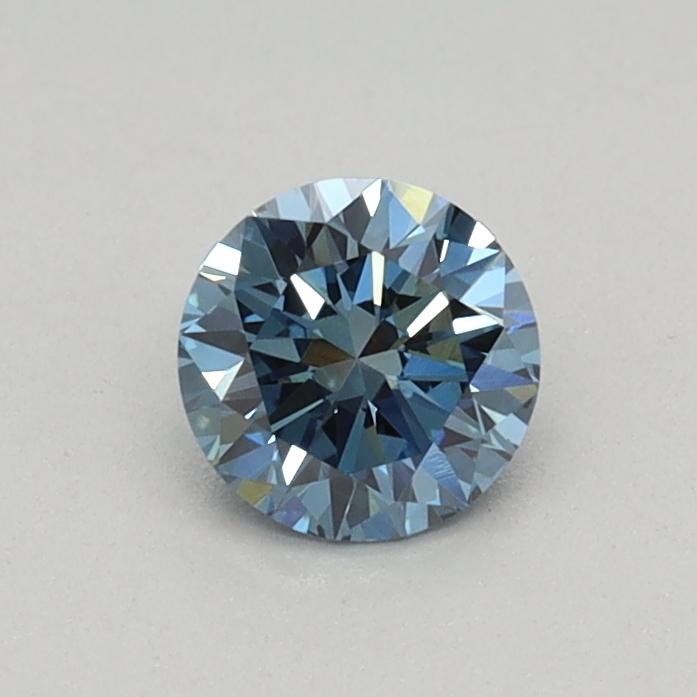 0.30 Ct. Fancy Vivid Blue Round Lab Grown Diamond
