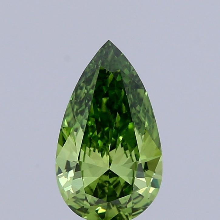 0.48 Ct. Fancy Vivid Green Pear Lab Grown Diamond