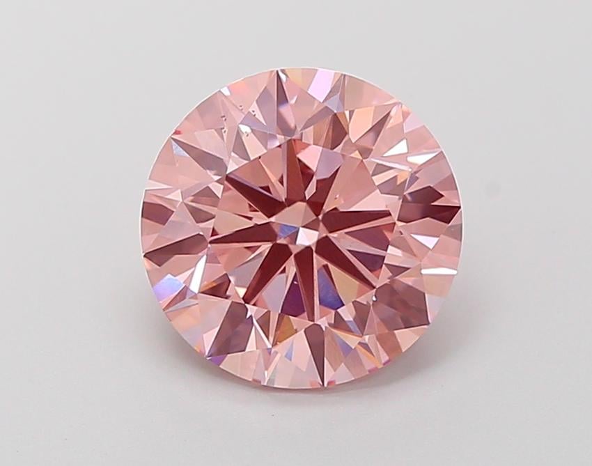 3.00 Ct. Fancy Vivid Pink Round Lab Grown Diamond