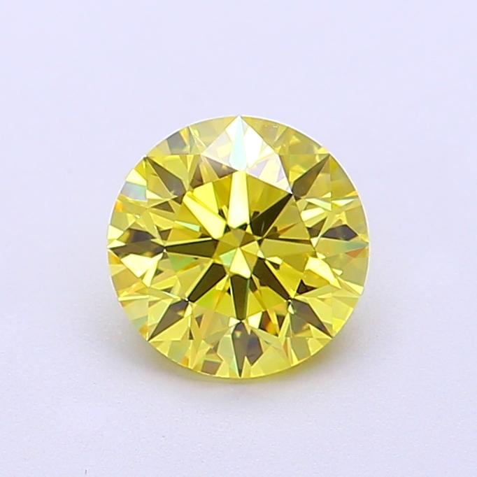 1.03 Ct. Fancy Vivid Yellow Round Lab Grown Diamond