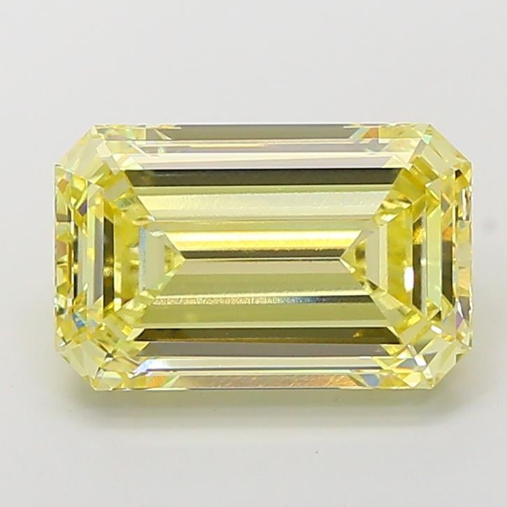 8.07 Ct. Fancy Fancy Yellow Emerald Lab Grown Diamond