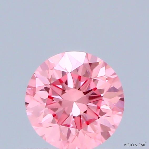 0.36 Ct. Fancy Vivid Pink Round Lab Grown Diamond