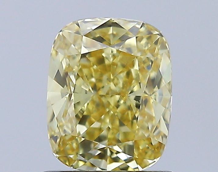 1.12 Ct. Fancy Intense  Yellow Cushion Lab Grown Diamond