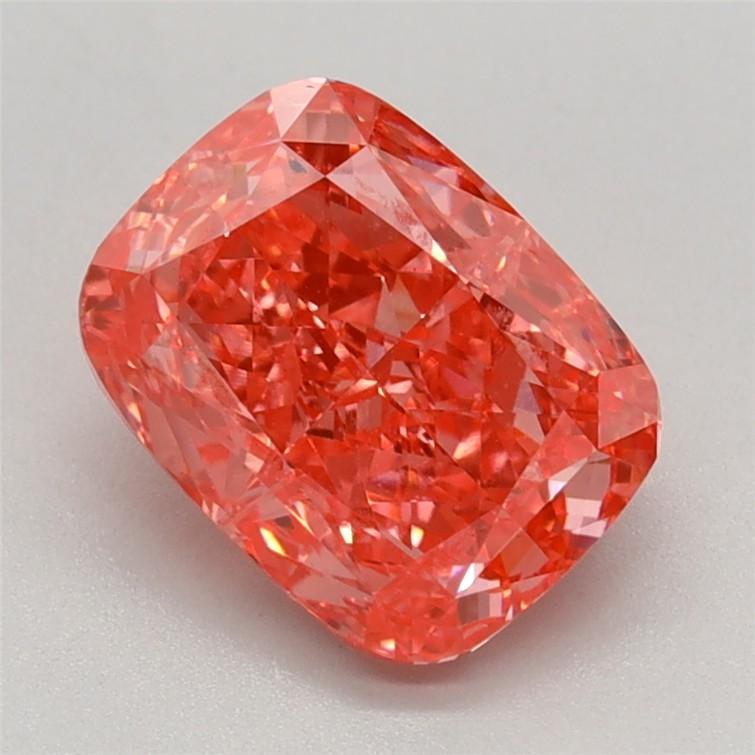1.75 Ct. Fancy Vivid Pink Cushion Lab Grown Diamond
