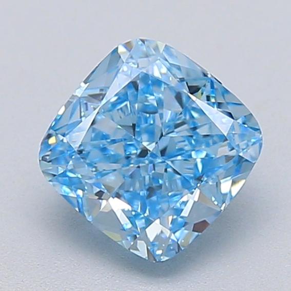1.06 Ct. Fancy Vivid  Blue Cushion Lab Grown Diamond