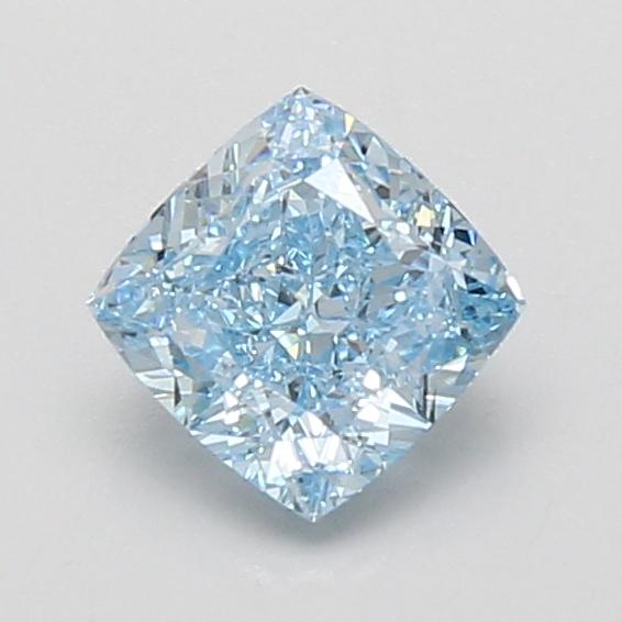 1.01 Ct. Fancy Vivid Blue Cushion Lab Grown Diamond