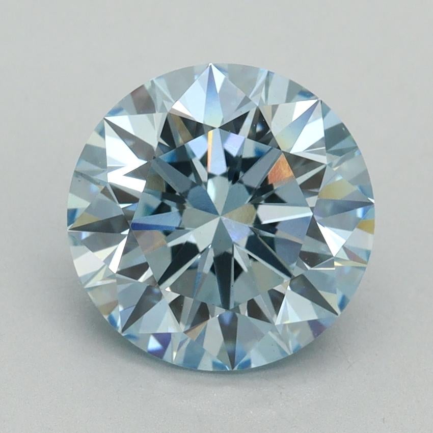 3.03 Ct. Fancy Intense Blue Round Lab Grown Diamond