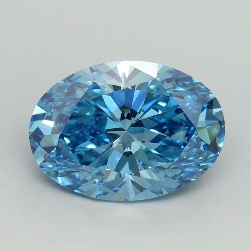 2.08 Ct. Fancy Vivid Blue Oval Lab Grown Diamond