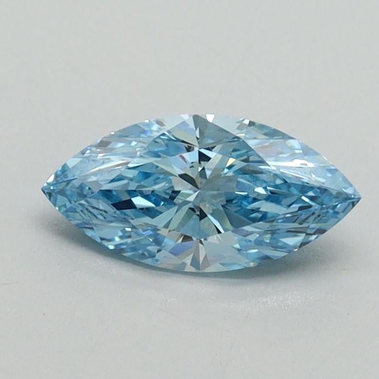 0.65 Ct. Fancy Vivid Blue Marquise Lab Grown Diamond
