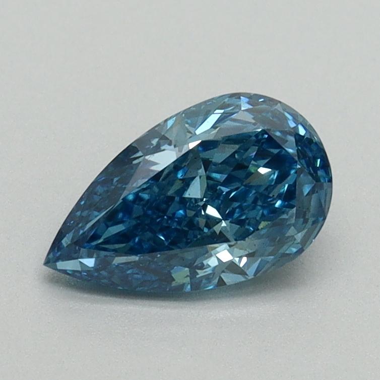 0.81 Ct. Fancy Vivid Blue Pear Lab Grown Diamond