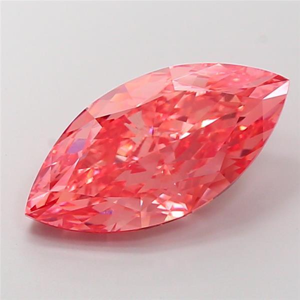 6.52 Ct. Fancy Vivid Pink Marquise Lab Grown Diamond