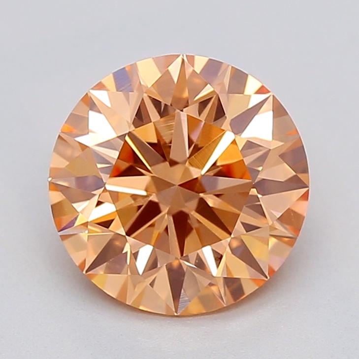 1.50 Ct. Fancy Vivid Pinkish Orange Round Lab Grown Diamond