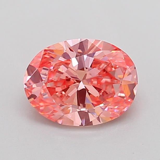 0.92 Ct. Fancy Vivid  Pink Oval Lab Grown Diamond