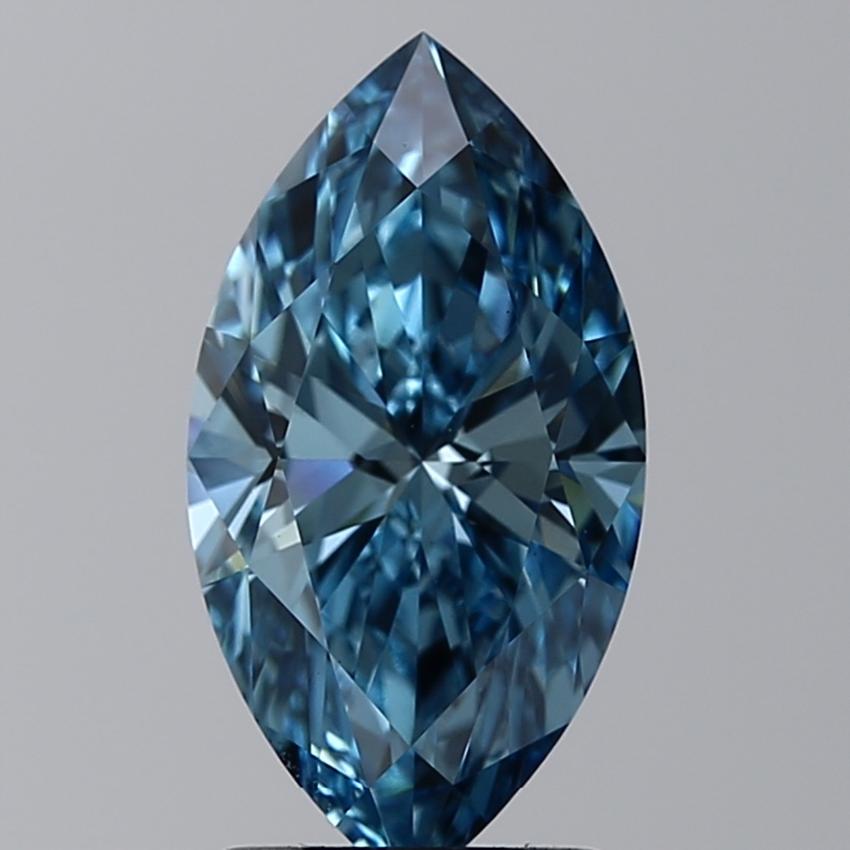 2.01 Ct. Fancy Vivid Blue Marquise Lab Grown Diamond