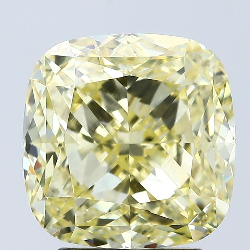 3.97 Ct. Fancy Vivid Yellow Cushion Lab Grown Diamond