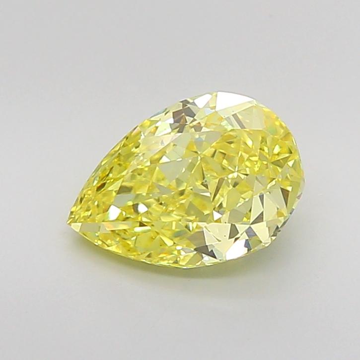 2.09 Ct. Fancy Vivid Yellow Pear Lab Grown Diamond