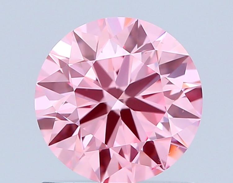 0.99 Ct. Fancy Vivid Pink Round Lab Grown Diamond