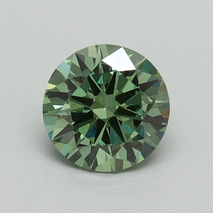 0.61 Ct. Fancy Vivid Green Round Lab Grown Diamond