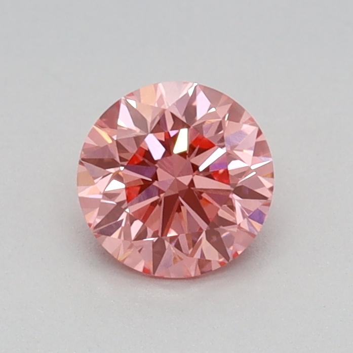 0.40 Ct. Fancy Vivid Pink Round Lab Grown Diamond