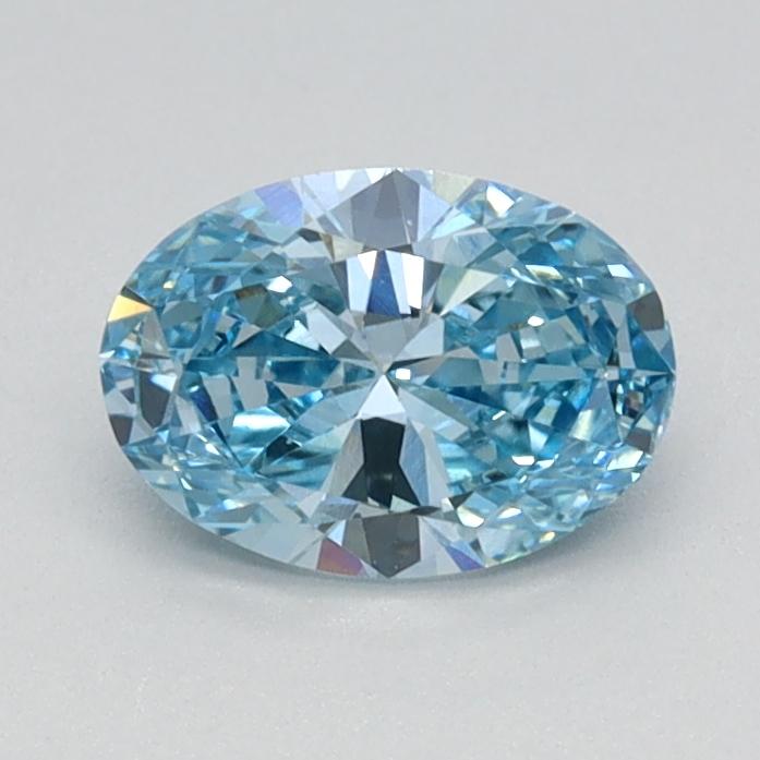 0.58 Ct. Fancy Vivid Blue Oval Lab Grown Diamond