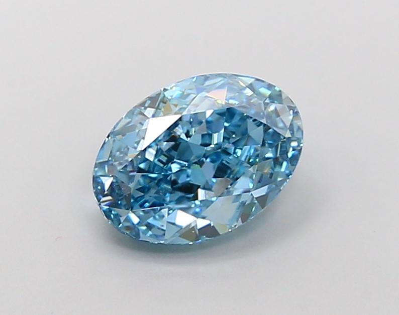 2.47 Ct. Fancy Vivid Blue Oval Lab Grown Diamond