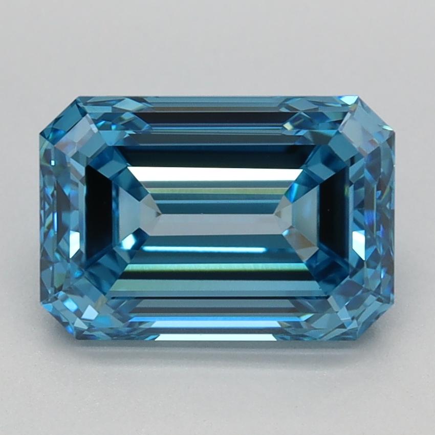 2.17 Ct. Fancy Vivid Blue Emerald Lab Grown Diamond