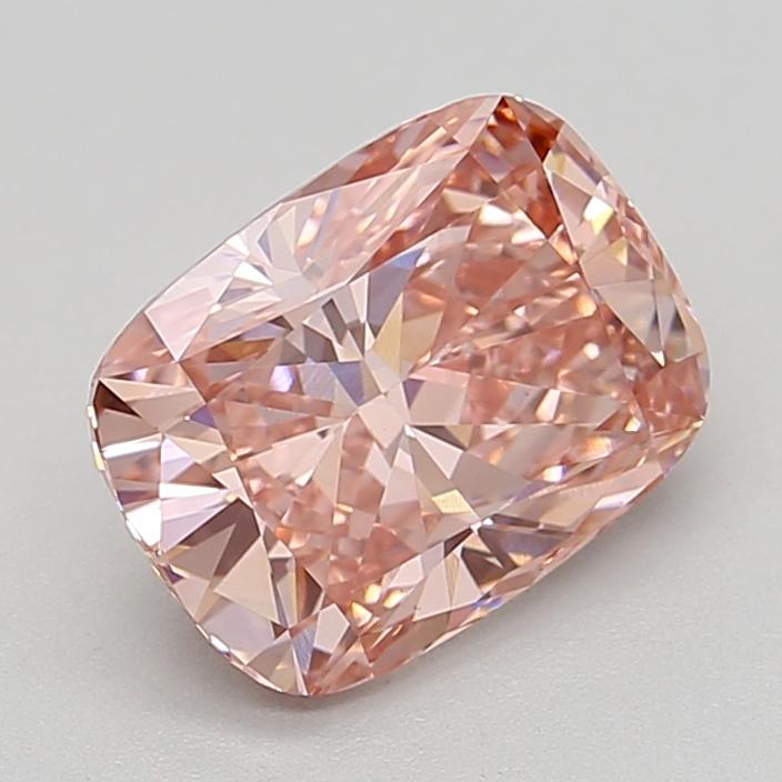 3.28 Ct. Fancy Vivid  Pink Cushion Lab Grown Diamond
