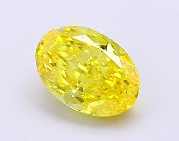 1.10 Ct. Fancy Vivid  Yellow Oval Lab Grown Diamond